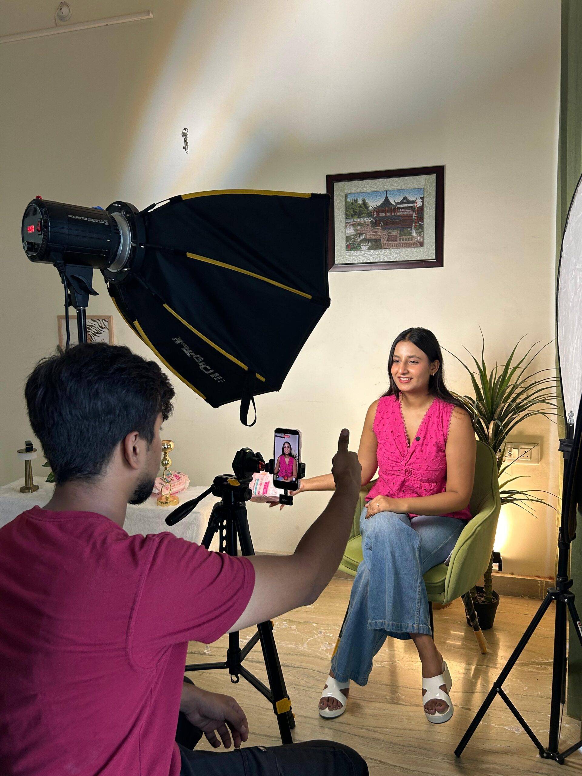 Creative shoot in progress